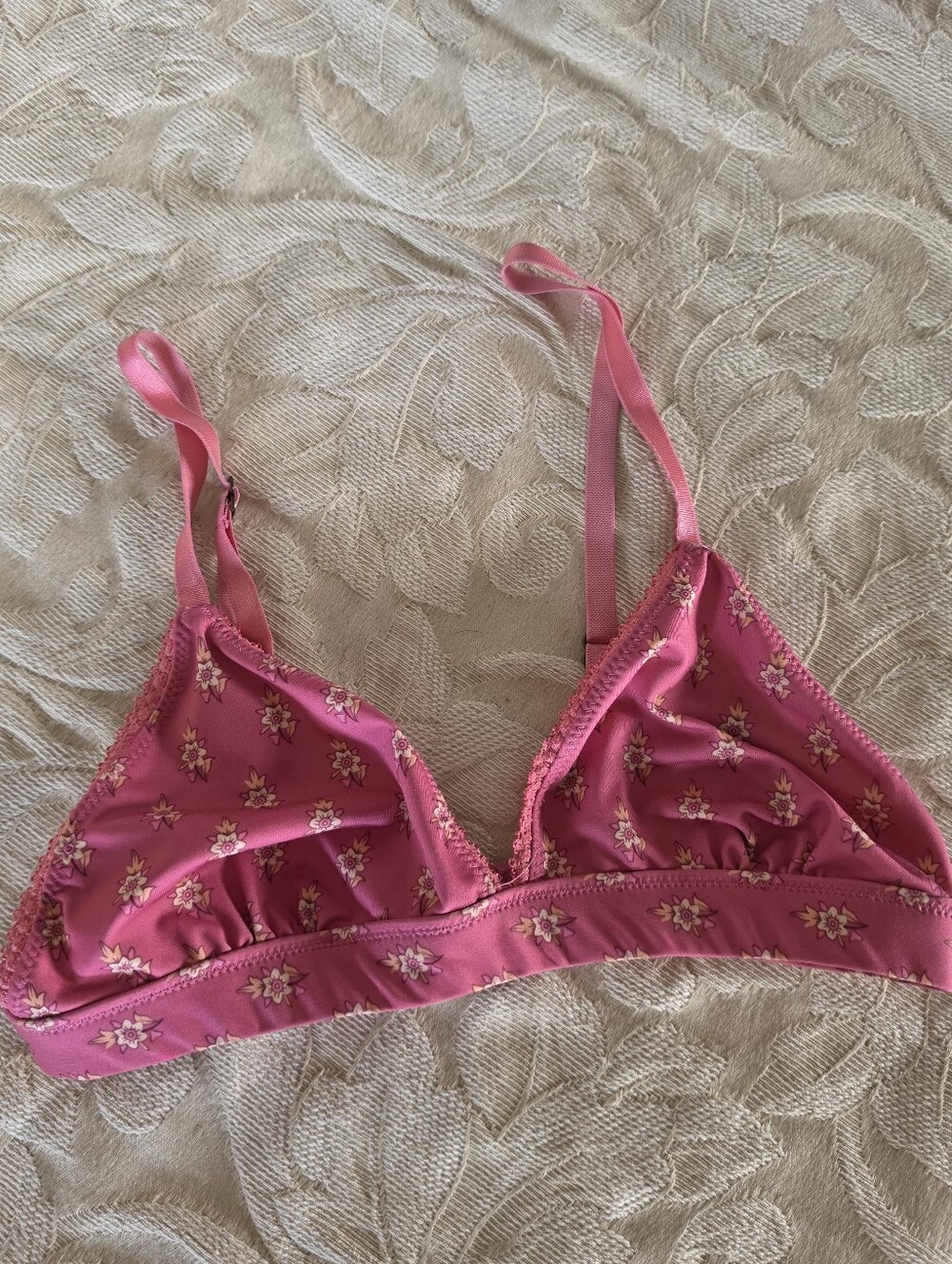 Spell (& The Gypsy) Pink Floral Soft Triangle Bralette XS